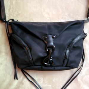 Rebecca Minkoff small nylon Julian crossbody black handbag